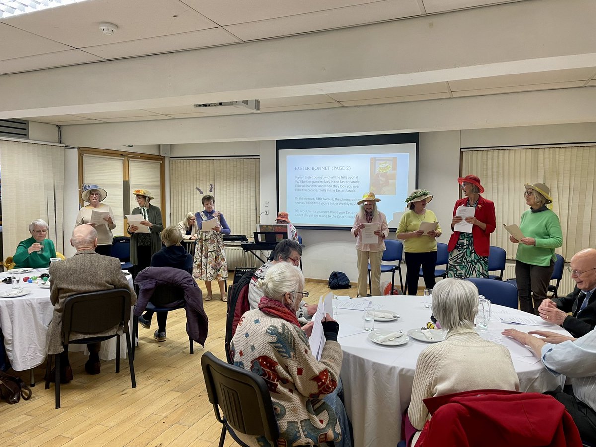 We enjoyed a great spring singalong concert performed by the Merry Belles, along with a delicious soup & sandwich lunch this afternoon. #April #LunchtimeConcert