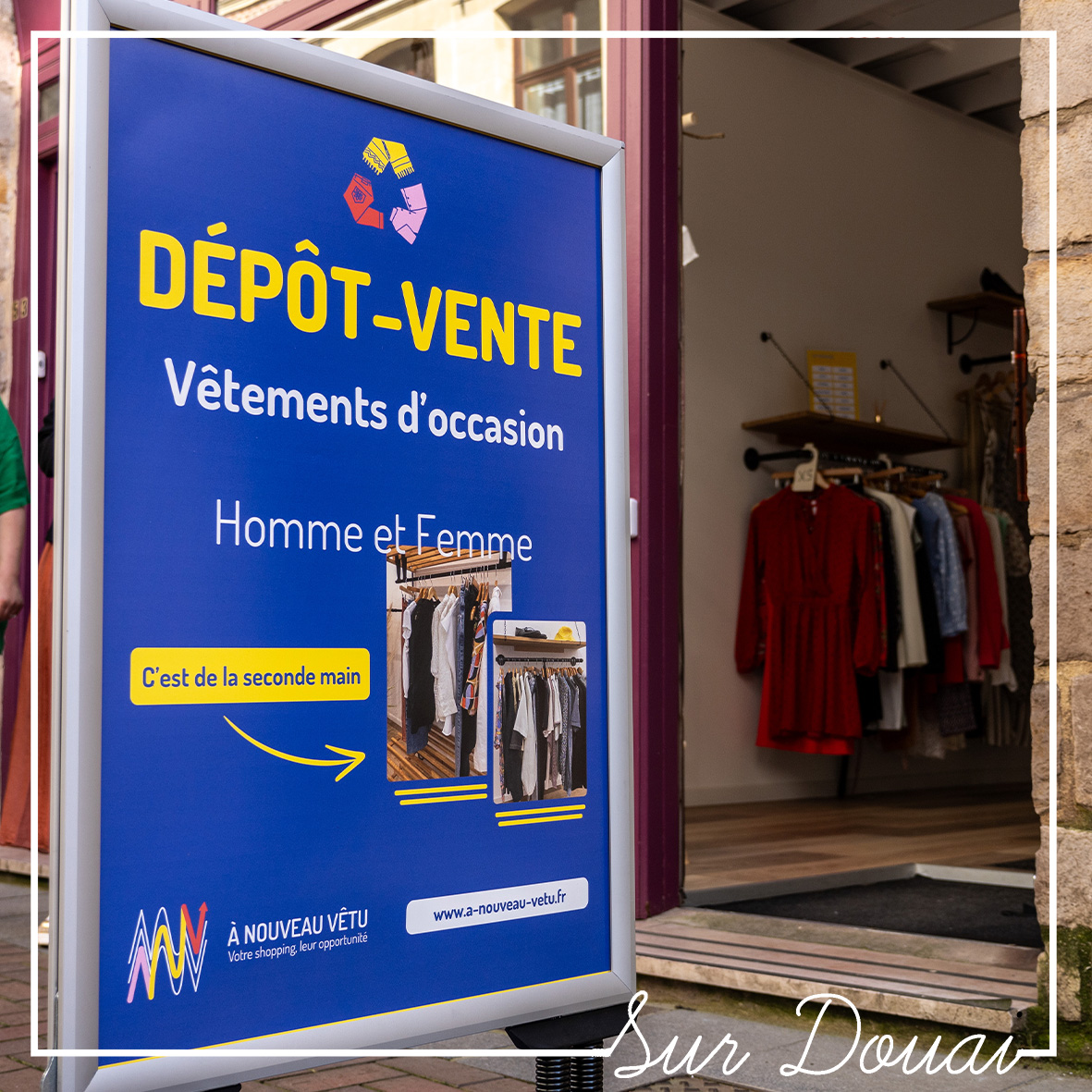 #SurDouai Kelly a ouvert aujourd’hui sa boutique de vêtements de seconde main : À nouveau vêtu, au 53 rue des Ferronniers à #Douai ! douai.fr/au-53-rue-des-… #douaicoeurdeville #commerce #secondemain