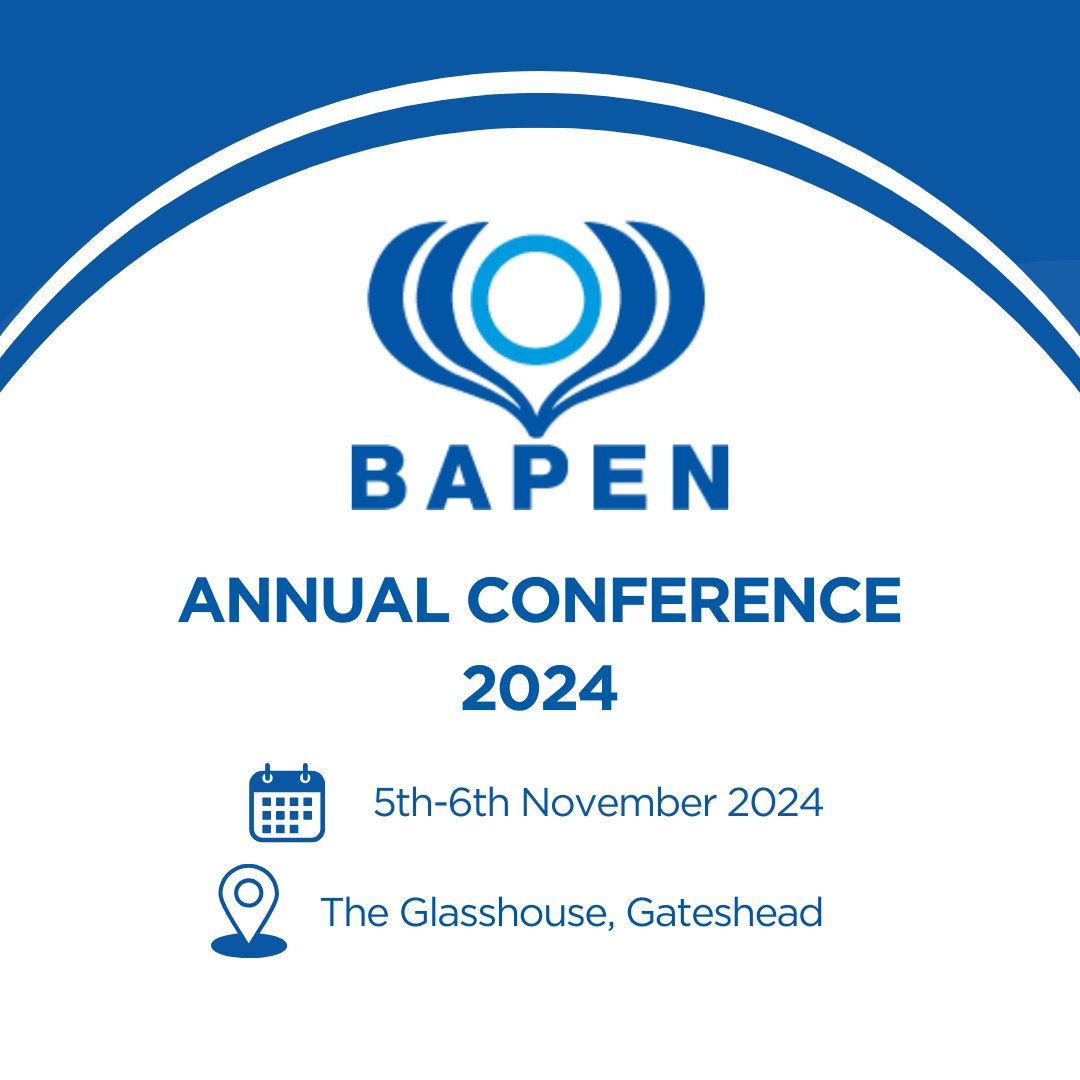 Exciting news! BAPEN's 2024 Annual Conference is taking place between 5th - 6th November! There are so many reasons to attend this fantastic event, packed to the brim with opportunities to learn from nutrition care experts. Keep an eye out for further details to come…👀