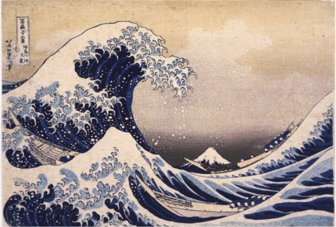 Siempre inspiradora
La Gran Ola, Kanagawa,
1830-1933