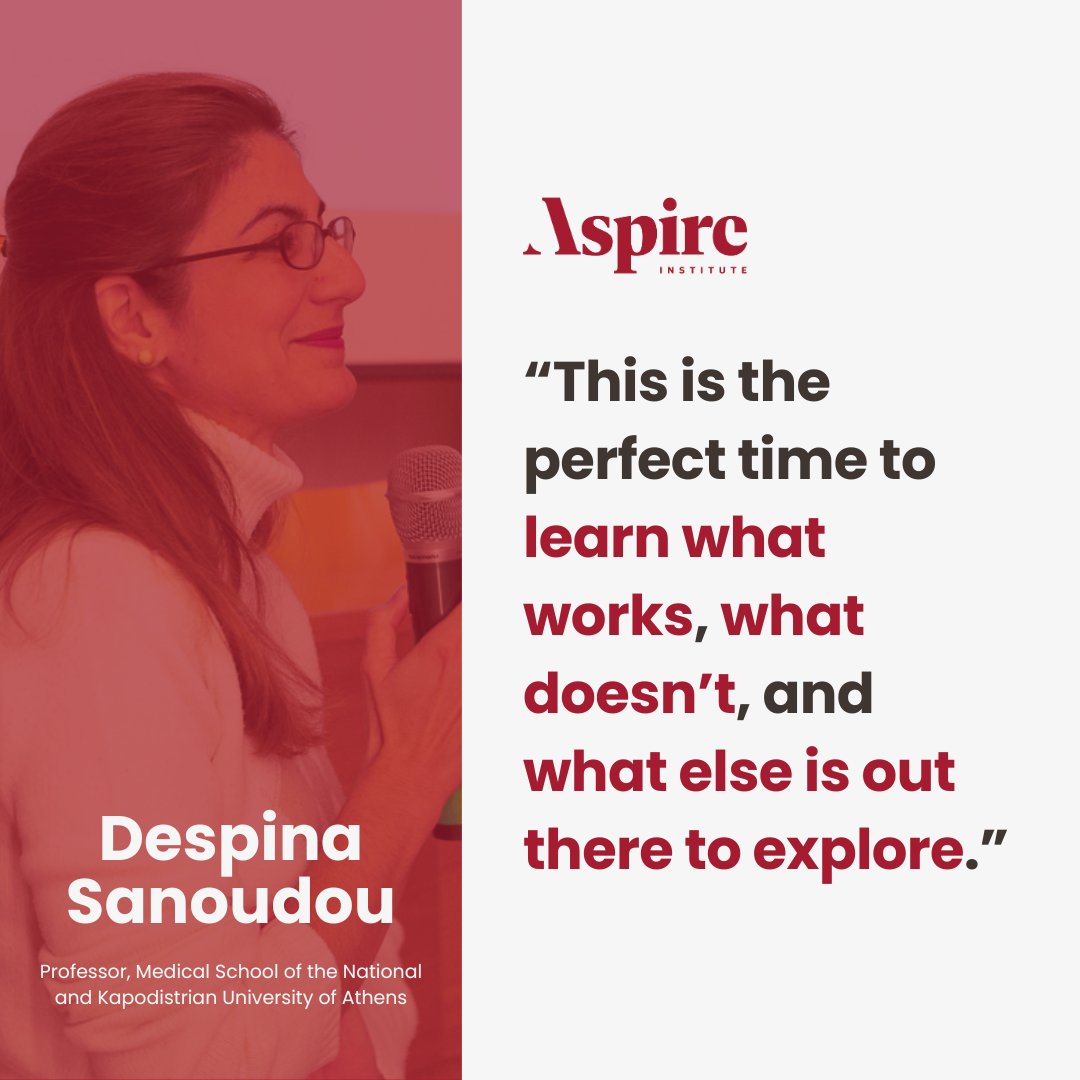 It is easy to feel stressed when plans don't work out or you think you're behind on your goals, but Despina Sanoudou — a professor and leader in the field of pharmacogenomics — reminds us that young adulthood is a time of exploration and trial and error. #firstgen #aspireleaders