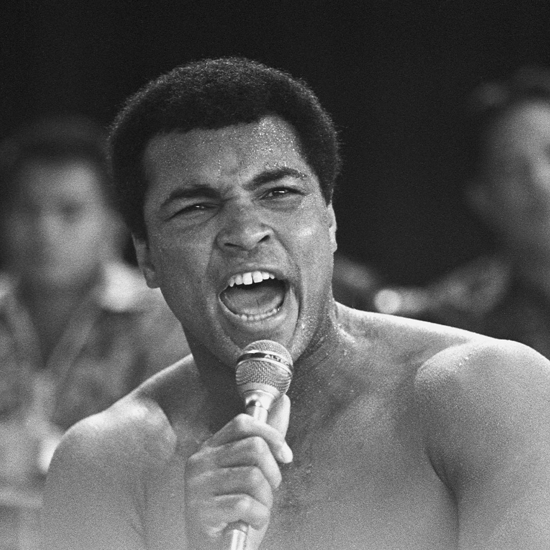 'Man, I love to see my name in print. I love to see my name where everyone can read it. Someday I'm gonna see it in bright, bright lights.” #MuhammadAli #Icon #NameInLights #Fame #Legacy #Quote