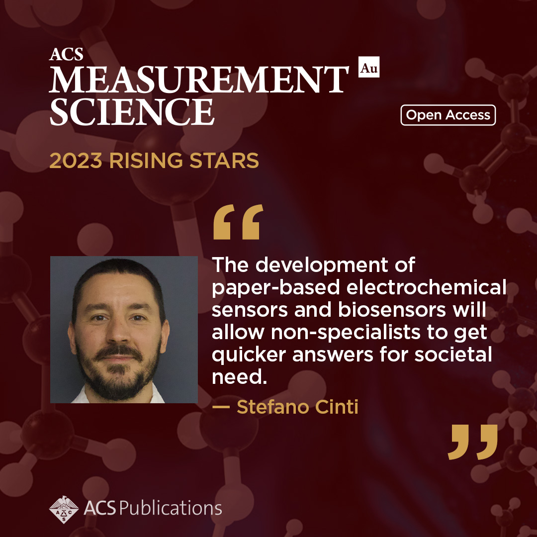 Meet Prof. Stefano Cinti @S_Cinti87 @uninanobiosens @DeptPharm_unina, a 🌟2023 ACS Measurement Science Au Rising Star 🌟 Check out Stefano's work here 👉 go.acs.org/8O5