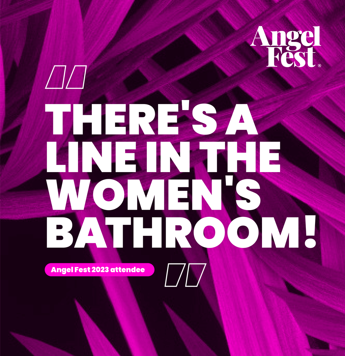 Have you ever heard “There’s a line in the women’s bathroom!” at a venture event? Neither had we until last year’s #AngelFest. #AngelFest2024 is on May 2. Come learn about investing in startups and connect with other investors. hubs.li/Q02qCQtw0