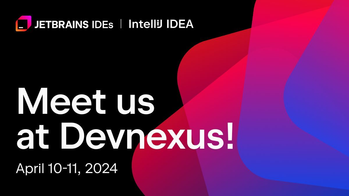 We can't wait to join you all at @devnexus ‘24 in #Atlanta! 🎉 Swing by the JetBrains booth to discover the latest IntelliJ IDEA features, experience JetBrains AI firsthand, and chat with our team. Don't miss out! #devnexus #IntelliJIDEA