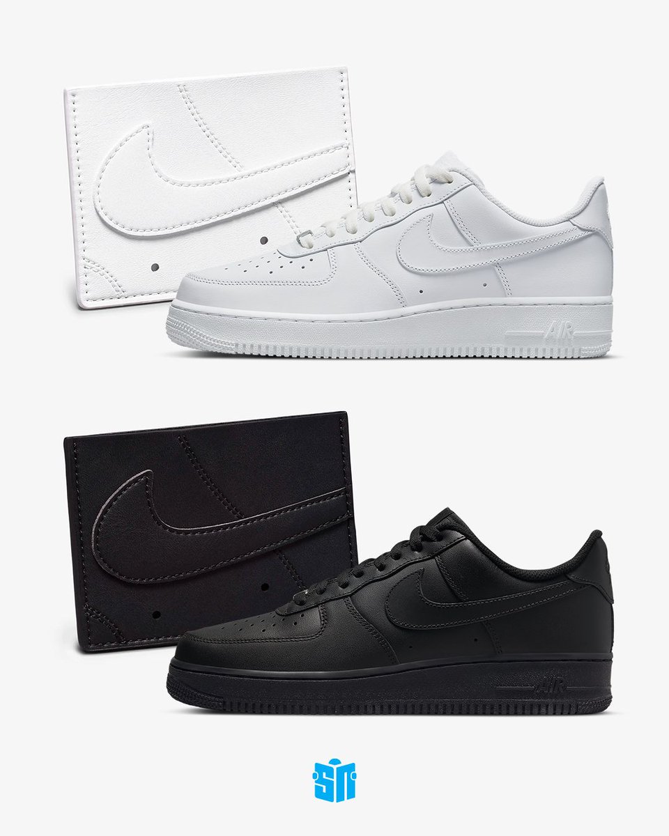 SneakerNews's tweet photo. Air Force 1 Wallet/Card Cases are coming soon! 💸 

Five colors will be available, including the classic all-white and all-black 👀 

See the all-black and more >> https://t.co/d7A40Wi71p https://t.co/u2W9YLTGpy