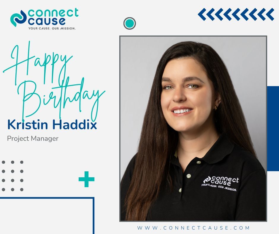 ConnectCause1's tweet image. Happy Birthday, Kristin! 

#ConnectCauseCares #HappyBirthday #TechForNonprofits