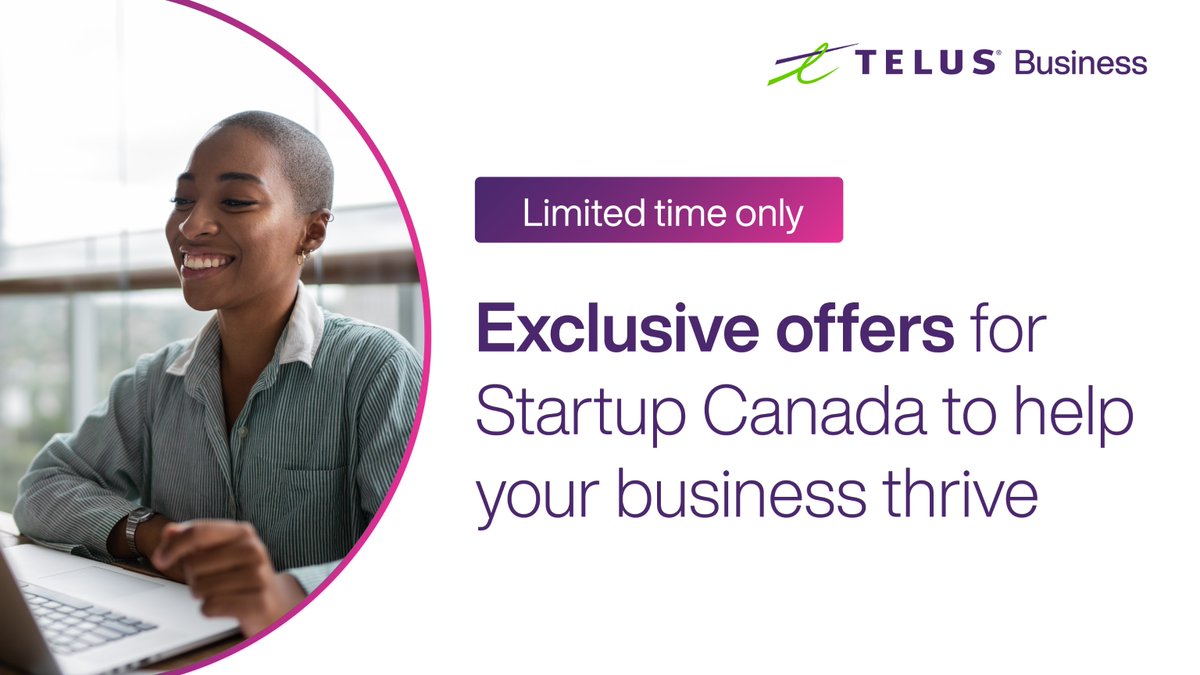 .@TELUS Business in collaboration with Startup Canada is offering exclusive offers to help your business thrive. TELUS Business is a proud supporter of Canadian business. Unlock your exclusive offers from TELUS Business at evs.telus.com/referrer-redir…