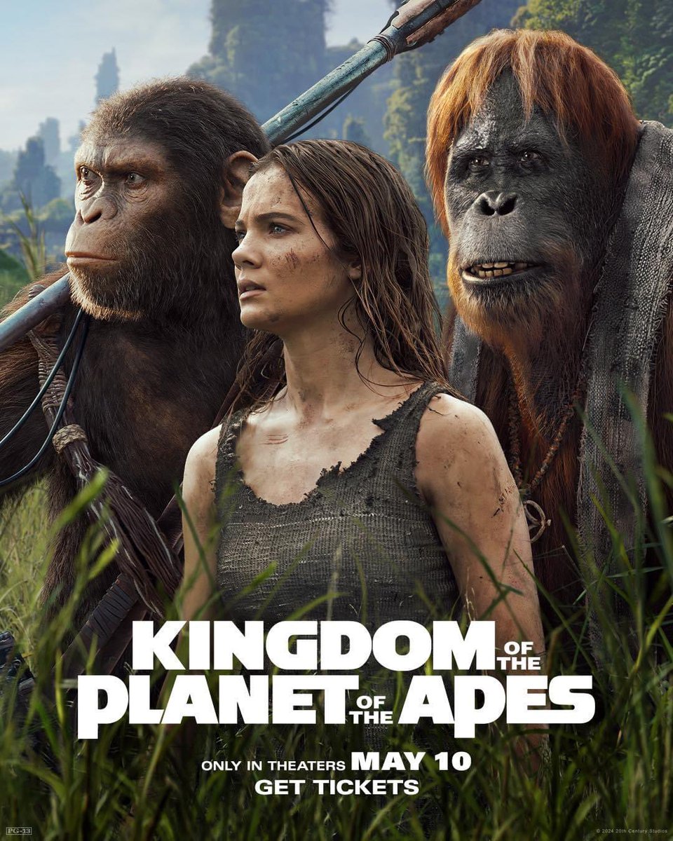 Tickets for regular showtimes of #KingdomOfThePlanetOfTheApes are ON SALE NOW! In theatres May 10: cinemark.com/movies/kingdom…