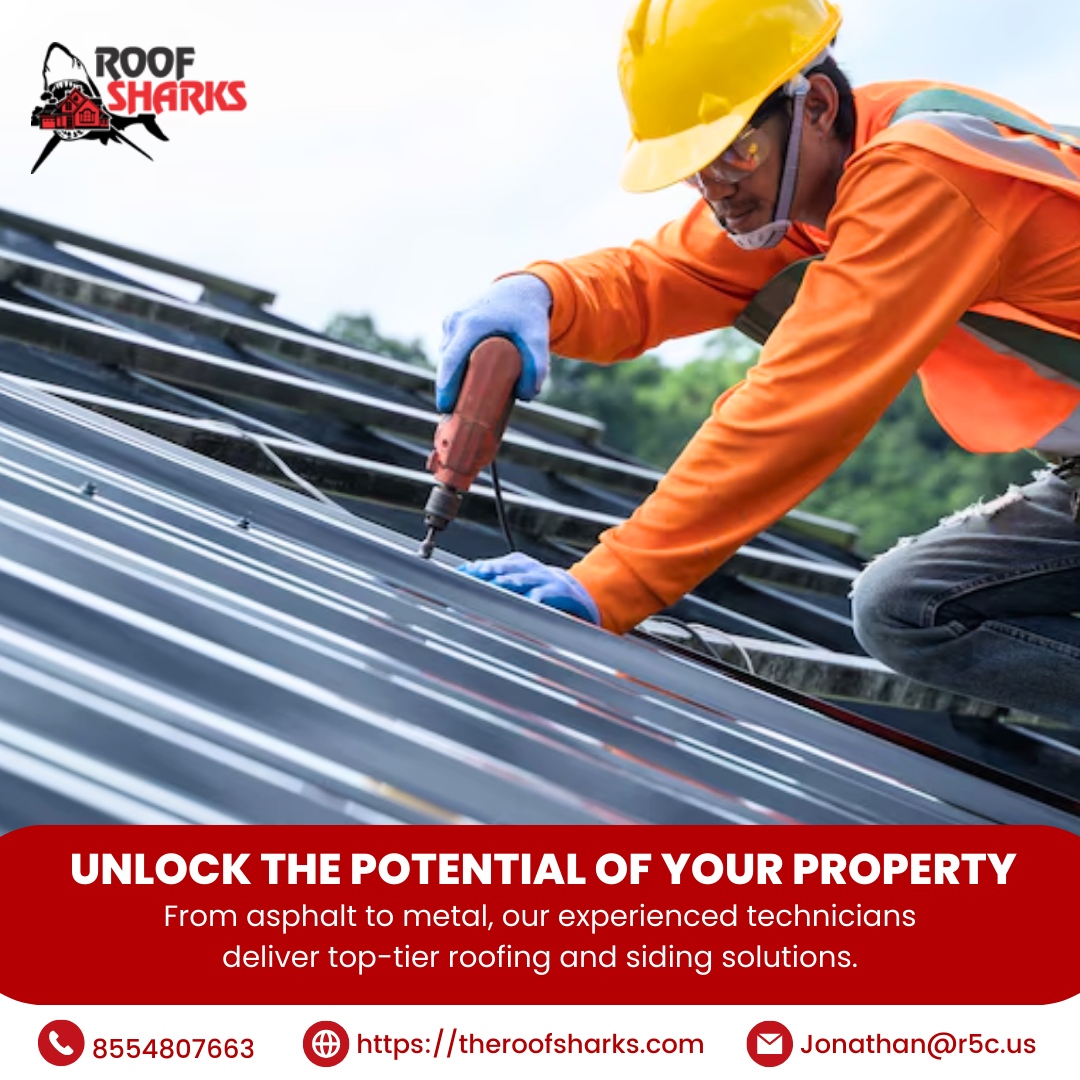 Roofing and siding solutions that raise the bar...and your property's potential. 

CONTACT US NOW!

🌐 theroofsharks.com
📞 855 480 7663
✉ jonathan@r5c.us

#RoofSharks #RoofingSolutions #BuildingExteriors #DurableDesigns #MetalRoofing #AsphaltRoofs