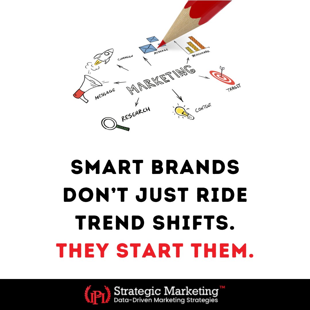 Smart brands don’t just ride trend shifts. They start them.

#mpstrategicmarketing #digitalmarketing #mpsm #smallbusiness #SEO #Branding #Business #marketing #aitools #contentideas #viralcontentideas  #socialmediatools #instagramseo #seotips #brandingtip