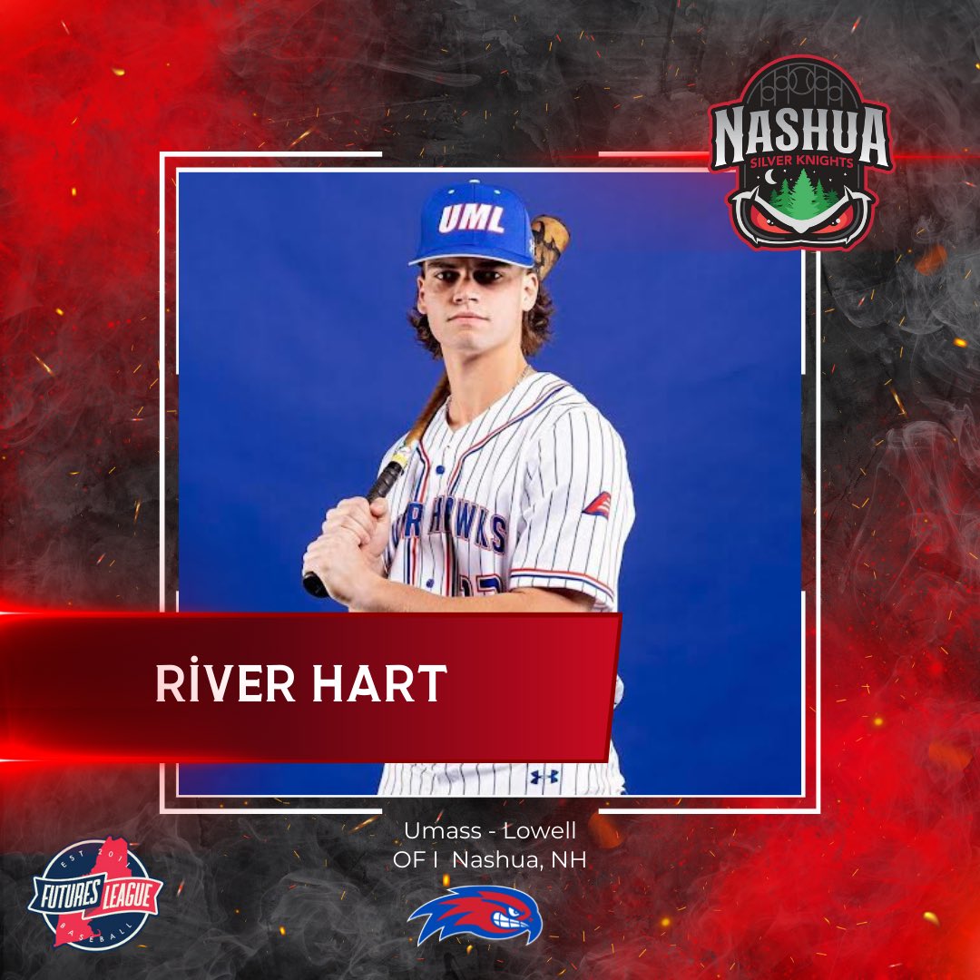 A total #eclipse of the Hart! What better day to welcome Nashua native, River Hart, back to Holman Stadium? The former Nashua South standout will be back home this Summer for the Knights. Hart is having a tremendous freshman campaign for the River Hawks, batting .350