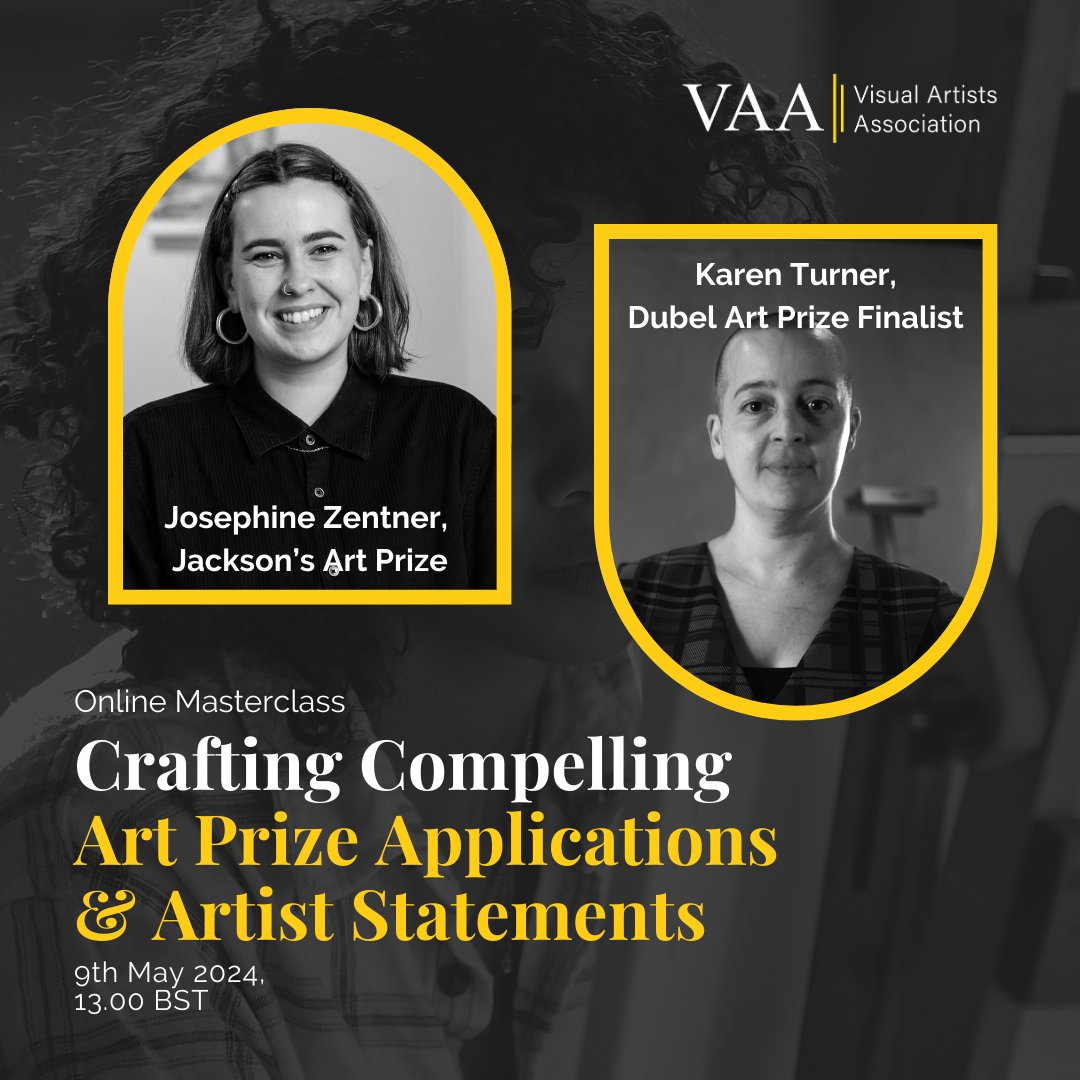 Curious to find out how you can master writing about your art? Key Learning Outcomes: - Refine Your Art Prize Applications - Master the Art of Writing Artist Statements - Gain Insights from Industry Experts Book your place: eventbrite.co.uk/e/862023404207 #VisualArtistsAssociation