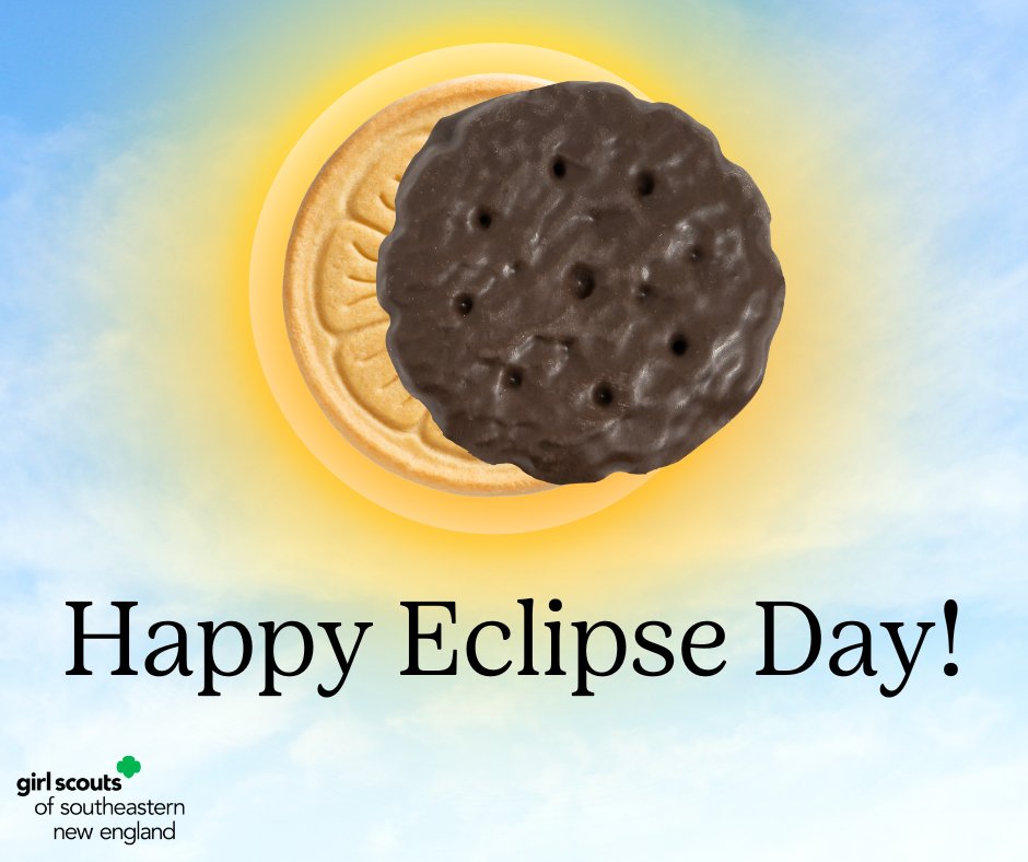 Happy Eclipse Day! Today, at 3:29 p.m., you’ll be able to view the total solar eclipse! Make sure to do it safely with eclipse glasses or a pinhole projector. You can even make a projector out of a Girl Scout cookie box!