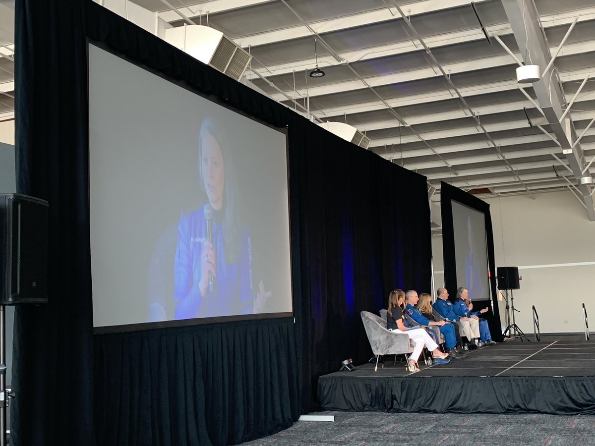 Astronaut panel now with @LifeAtPurdue alumni at @IMS in preparation for eclipse in a few hours.