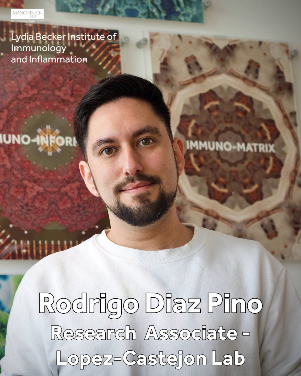 #BeckerProfile @RodrigoDiazPino Research Associate in the @Glo_loca lab. Read about his research journey from Chile to Manchester, current work on inflammasomes/signaling pathways in macrophages, and translational research ambitions 👇 sites.manchester.ac.uk/lydia-becker-i… 📷@Labninja2