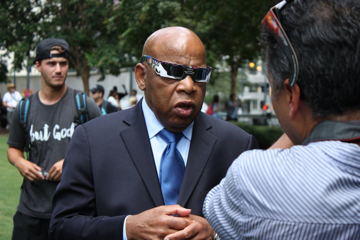 1/x We agree with @rpavel12, Congressman #JohnLewis looked good in his #solareclipse glasses back in August 21, 2017.

If you're stepping out, follow John Lewis' lead and make sure to protect your eyes. 

Follow this thread for a look back at #SolarEclipse2017.

#Atlanta…