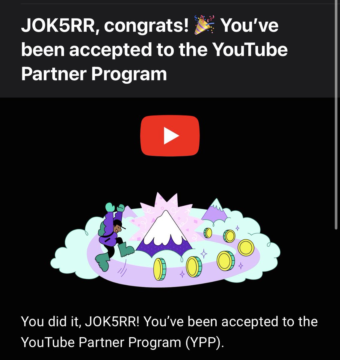 Applied on Friday, got accepted on Monday! Thank you for the support everyone! 🤝🏻 @YouTubeGaming