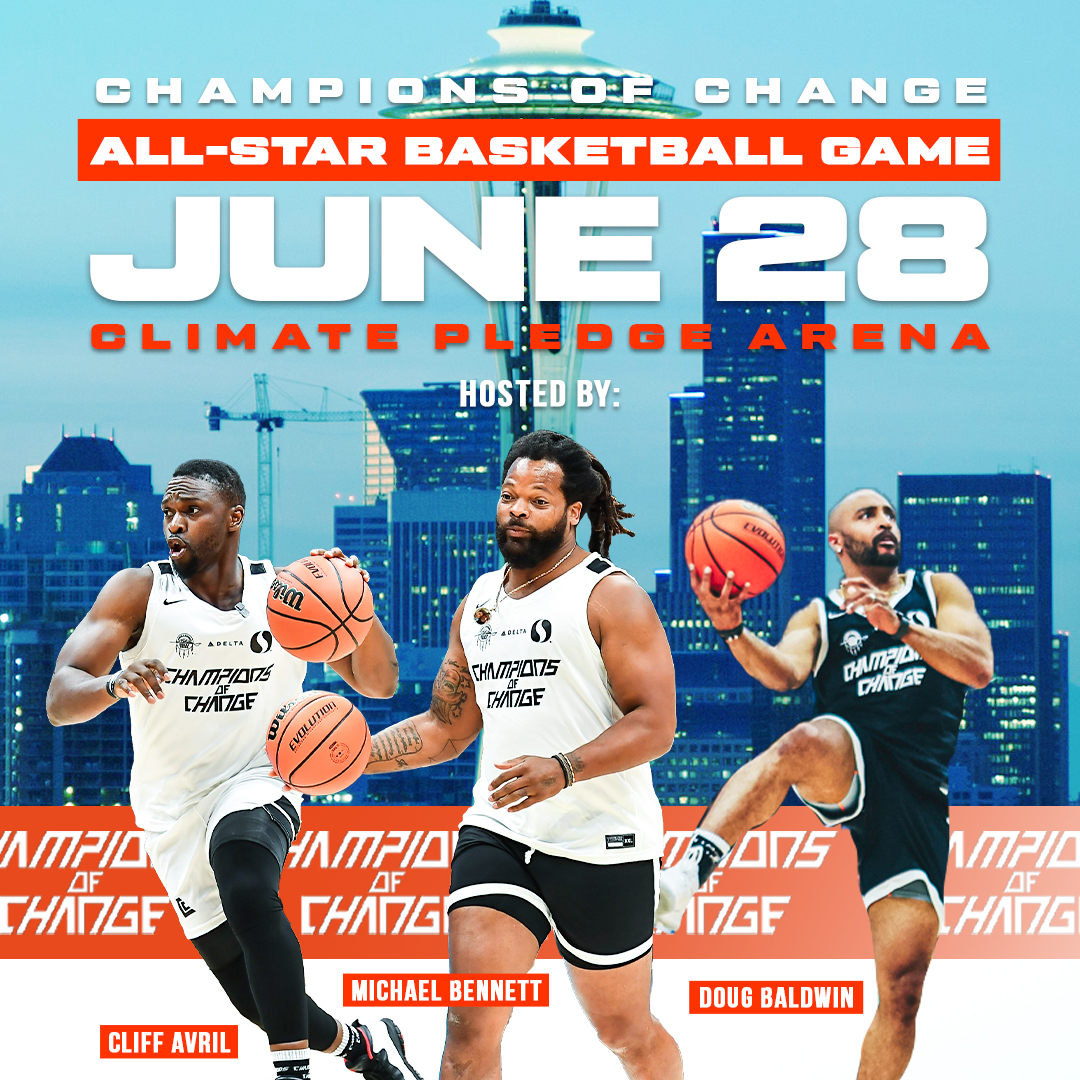 JUST ANNOUNCED: Champions of Change returning to Climate Pledge Arena on June 28 with @cliffavril, @mosesbread72, and @DougBaldwinJr. Tickets on sale 04/10 at 10 AM. 🎟️: bit.ly/24ChampionsOfC…