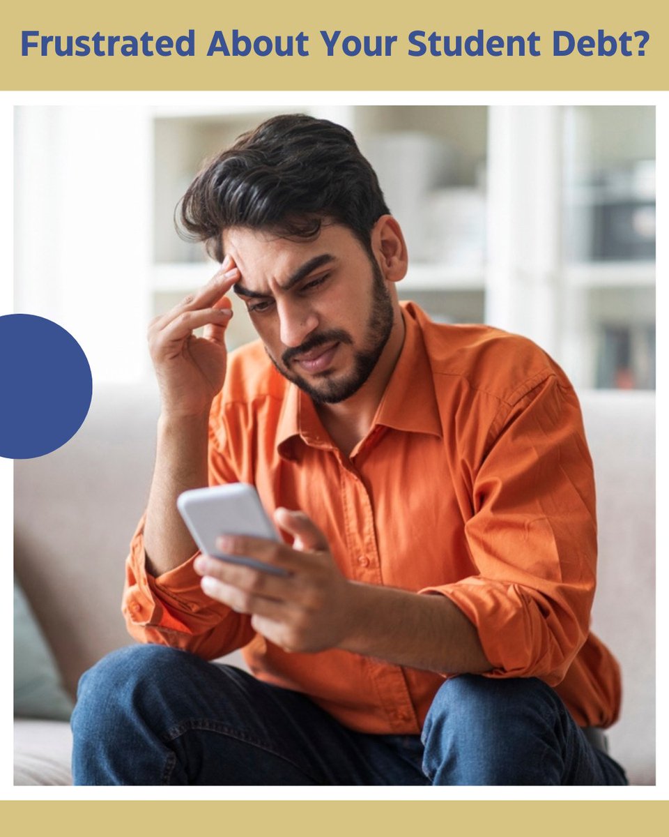 Feeling frustrated about your student debt?

We can help? If you are unsure what your next steps are, take a look at these FREE student loan resources through our partner <a href="/GreenPath/">GP FinancialWellness</a> 

Click the link in our bio!