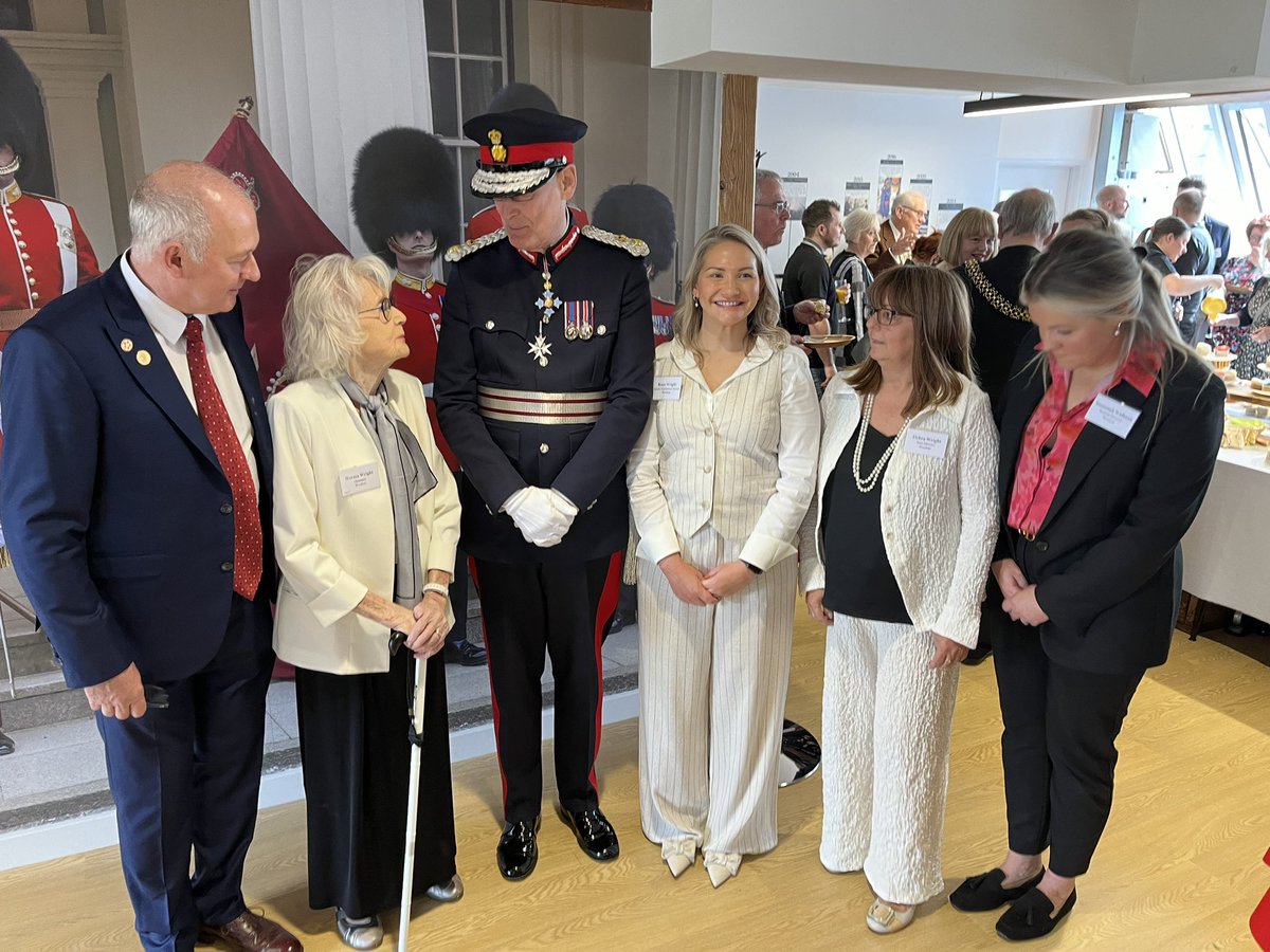 A lovely event today to mark the 60th anniversary of the Wright family establishing @Wyedeanweaving in Haworth. The company, which can trace its origins back over 170 years, manufactures military uniforms, braid, insignia, regalia and accoutrement.