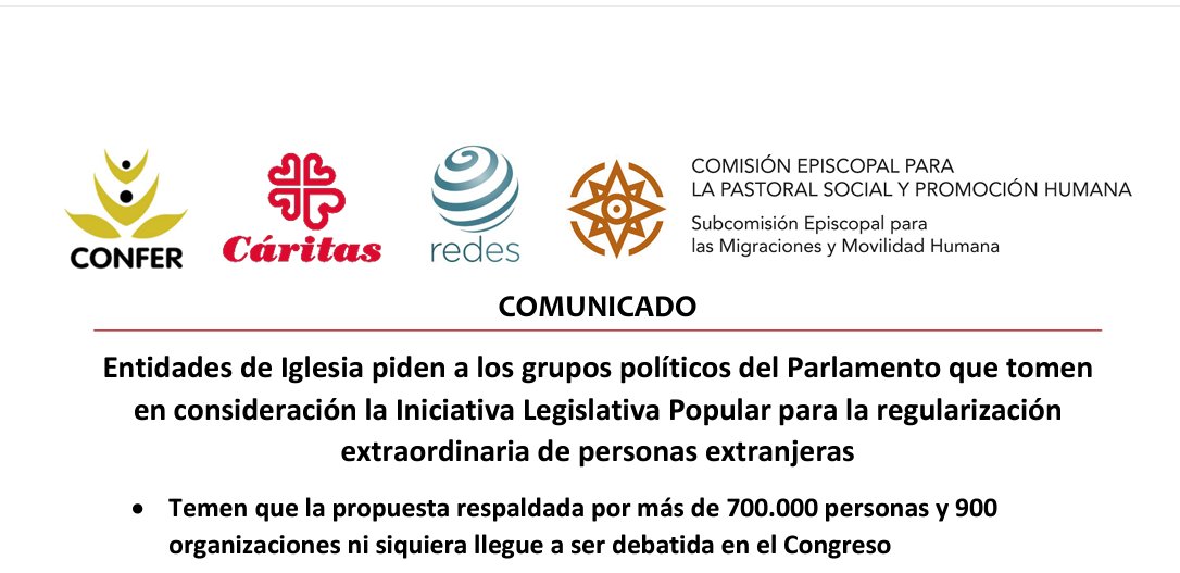 📢📢Desde <a href="/eccasocial/">Fundación ECCA Social</a> nos unimos al llamamiento para que la #ILPRegularizacion de 500mil personas, que apoyamos desde el año pasado en la recogida de firmas, se considere en el Parlamento. 
¡Pedimos #VotaSiRegularización porque es #justiciasocial 🌍!