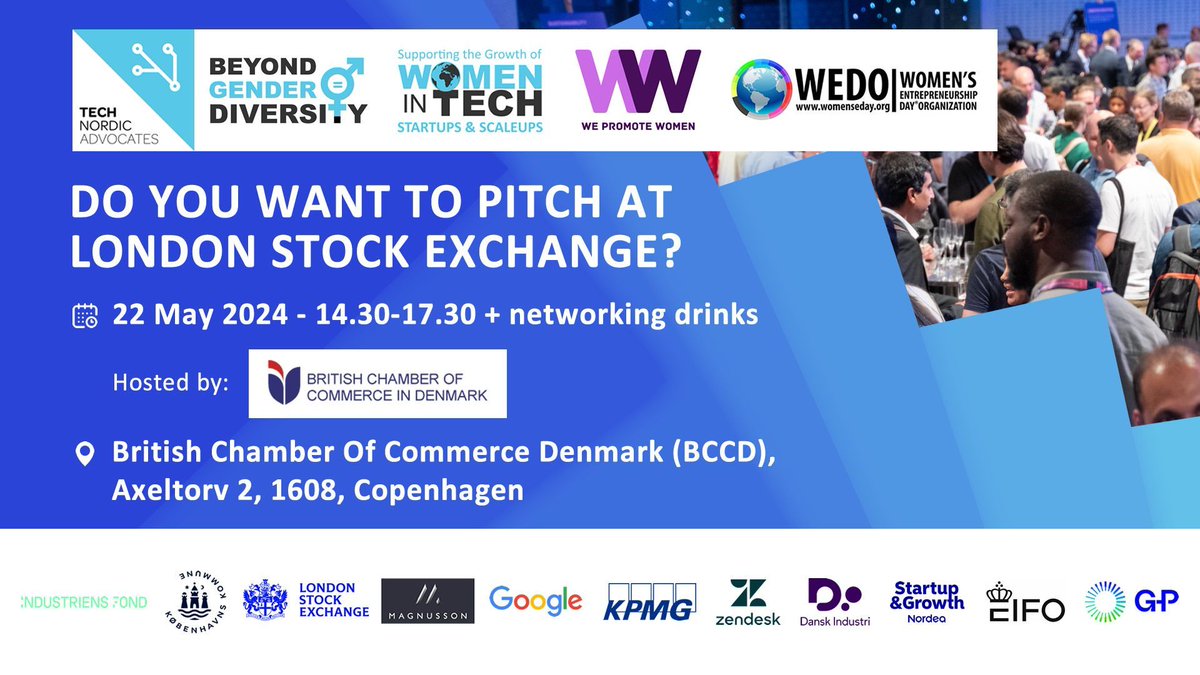 TechNordicAdv's tweet image. 🇩🇰  🇬🇧 Attention #Startup Leaders! On May 22nd, Tech Nordic Advocates, in collaboration with the British Chamber of Commerce in #Denmark (#BCCD), is hosting a pitch event that could change the trajectory of your startup's future. Register interest here:
buff.ly/3PyBbed