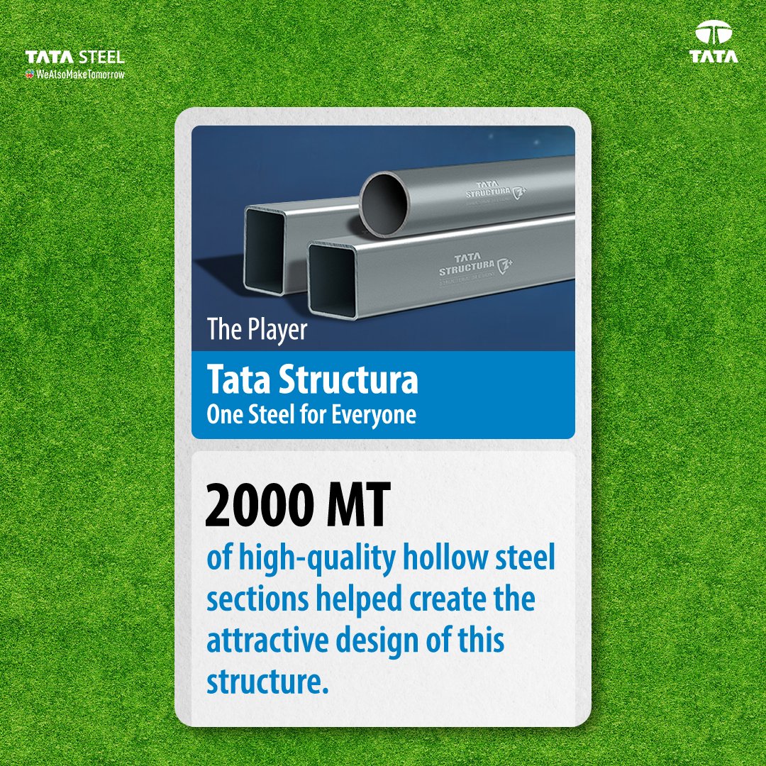 By providing 2000 MT of Tata Structura's high-quality steel sections, we helped envision a future where efficiency meets experience. In a single day, Bengaluru International Airport handles traffic of as many as 1.1 lakh+ passengers. #TataSteel #WeAlsoMakeTomorrow #IPL