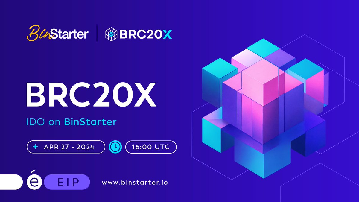 🚀 Join the @BinStarterio fam for the @BRC20X_io #IDO! 

🌟 A revolutionary project redefining the BRC-20 blockchain experienceEnhancing security & user interaction in the Bitcoin ecosystem

📅 IDO: Apr 27, 4PM UTC
📅 TGE: Apr 30

🔗Read more: buff.ly/3xqTmMP
