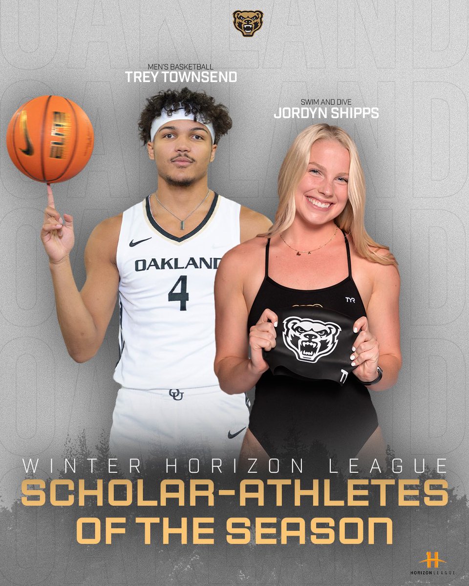 Leading in the classroom and leading their teams to championships, that’s the Oakland way 💪 Congrats, Trey and Jordyn!