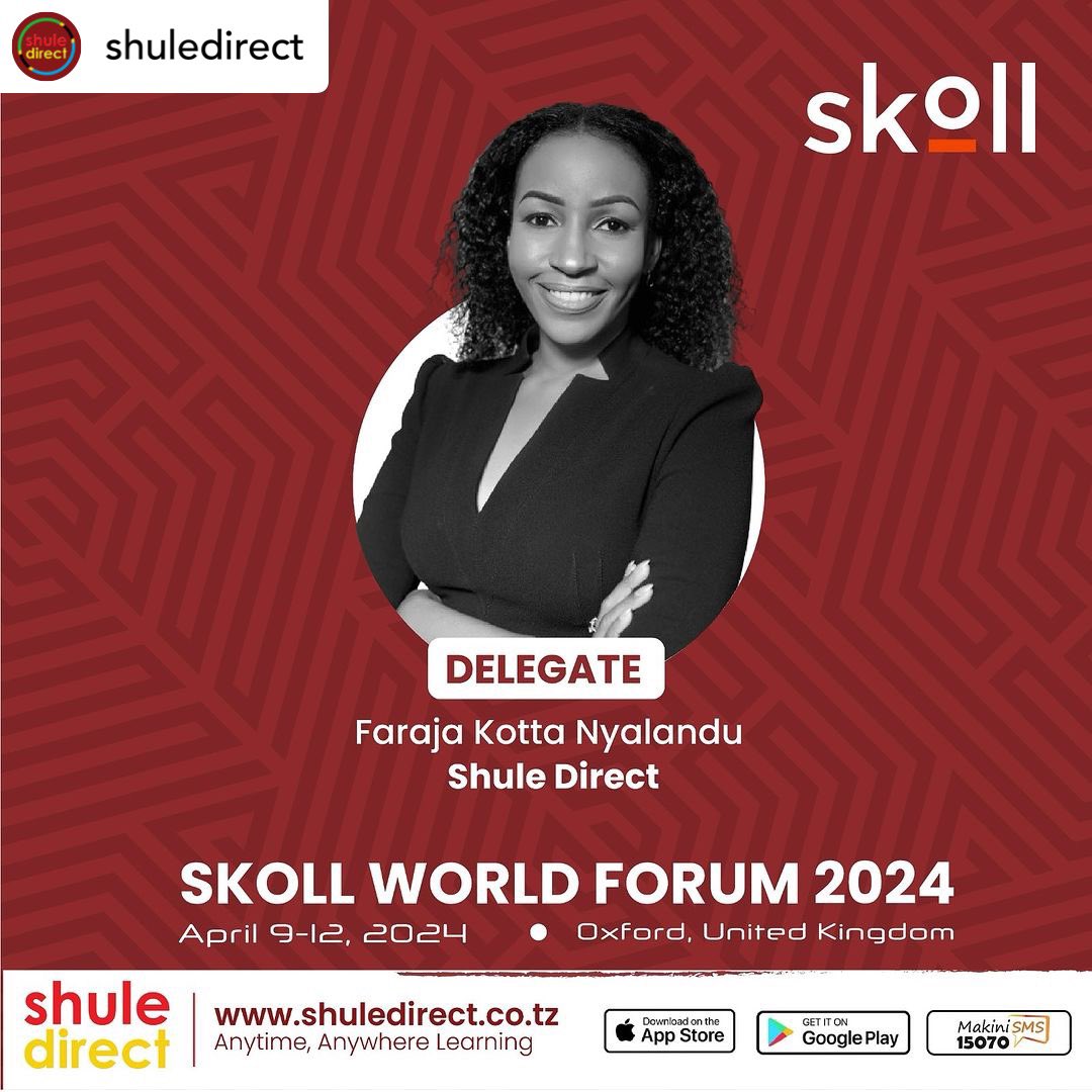 A proud @SkollWorldForum delegate!

I look forward to engaging with inspiring social innovators and build potential partnerships to transform #education through #technology in #Africa @shuledirect 

#edtech #learningoutcomes #digitalskills #teachers