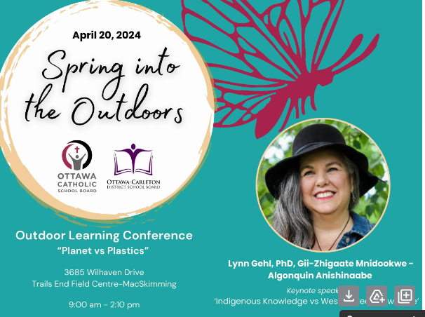 Looking fwd to learning from Lynn Gehl + many educators & community partners at the April 20th #ocsbOutdoors event. Don't miss out! Also, check out the Earth Month website for ways to integrate land-based learning into daily practice sites.google.com/ocsb.ca/spring…