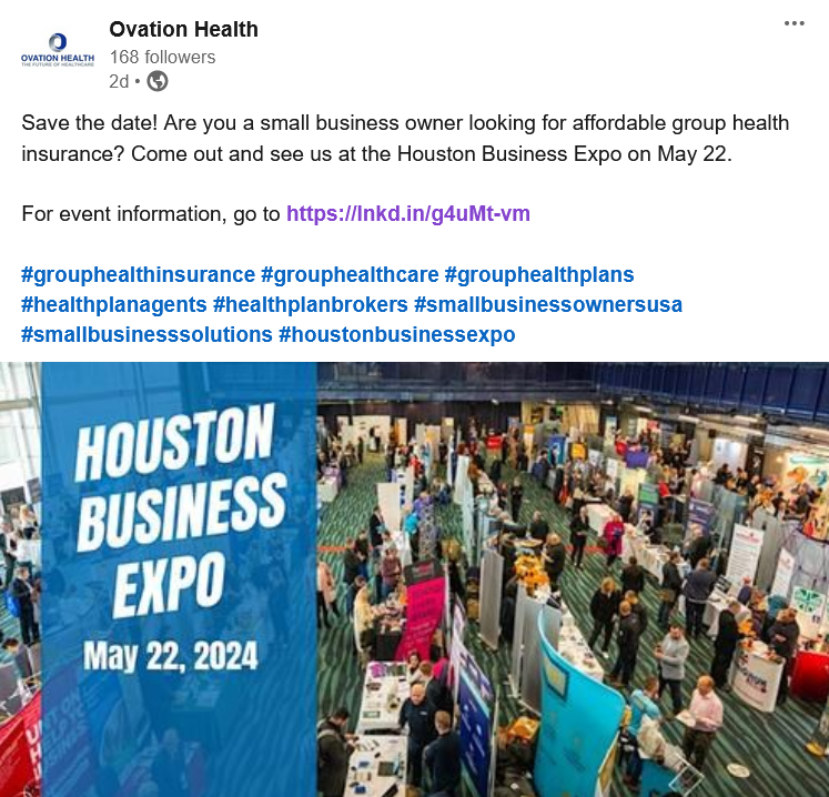 Ovation Health - Save the date! InnovationsHR & Capital Innovations Management (#Xalles subsidiaries) with Ovation Health to Revolutionize #Healthcare Come out & see us at the Houston Business Expo on May 22 lnkd.in/g4uMt-vm $XALL #Telemedicine #healthinsurance