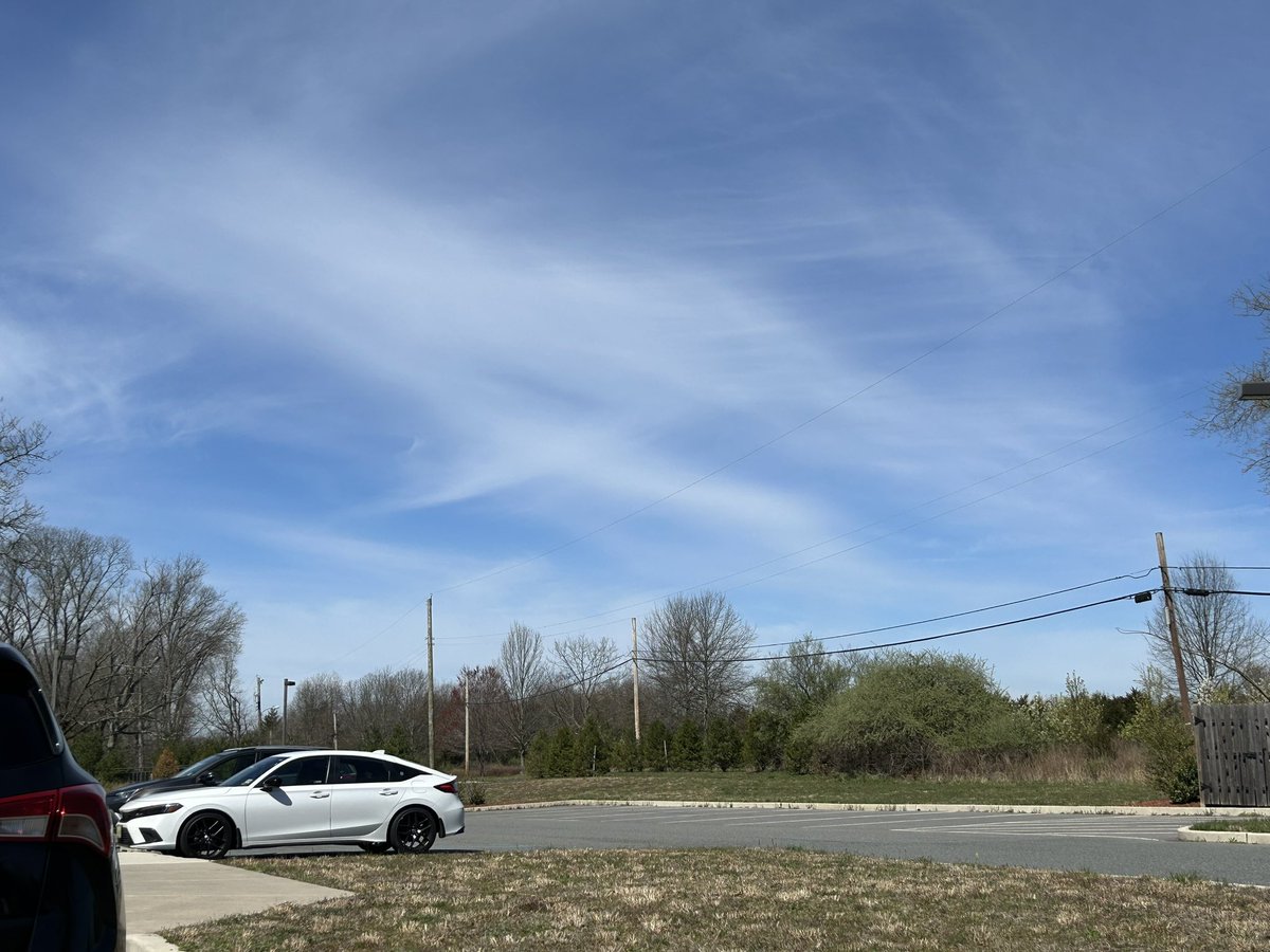 We have some clouds starting to move across south Jersey now. These higher cirrostratus are fine, but if they lower and thicken (altostratus), the viewing will be in jeopardy.