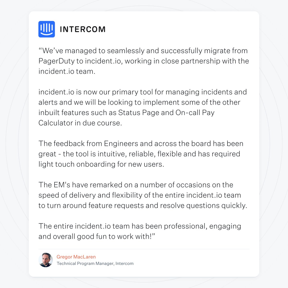 Customers are LOVING On-call ❤️ But it's not just the product itself. It's the quick delivery of feature requests and close collaboration with the team that have also earned high praise from companies like @intercom 🤝