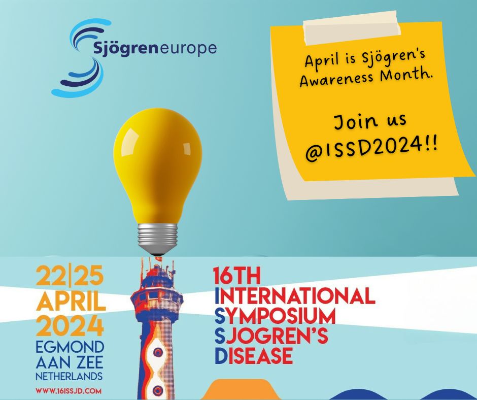 In 2 weeks, we will be joining the scientific community at the 16th International Symposium of Sjögren’s Disease. We are looking forward to connecting with experts and learn the latest scientific advances. #SjögrensAwarenessMonth #Sjögren #SjögrenDisease #patientsvoice