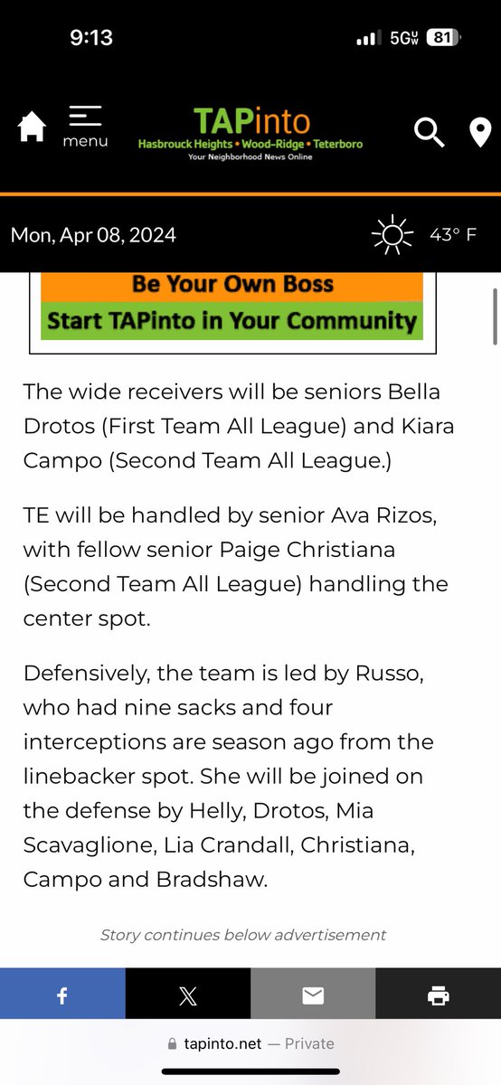 WRHS Girls Flag Football Preview.. Can’t wait to kick off the season next week!! @woodridgehs @HHeightsWRidgeT @VarsityAces tapinto.net/towns/hasbrouc…