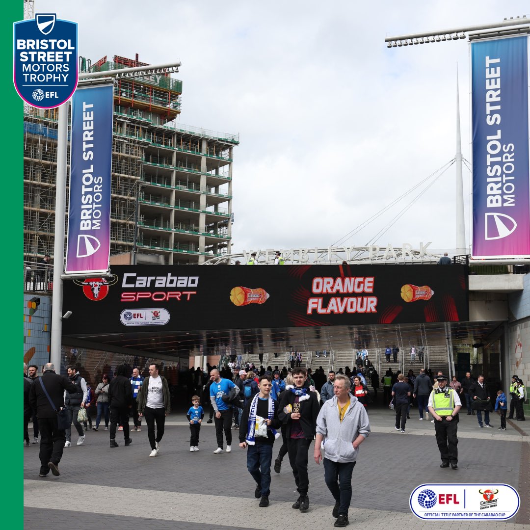 🏟️| Did you spot us supporting the @EFL at the Bristol Street Motors Trophy Final? Congratulations to @theposh! #BSMTFinal