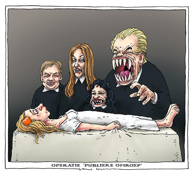 Lust en onrust #NPO #NSC #VVD #BBB #PVV cartoon voor @DeGroene