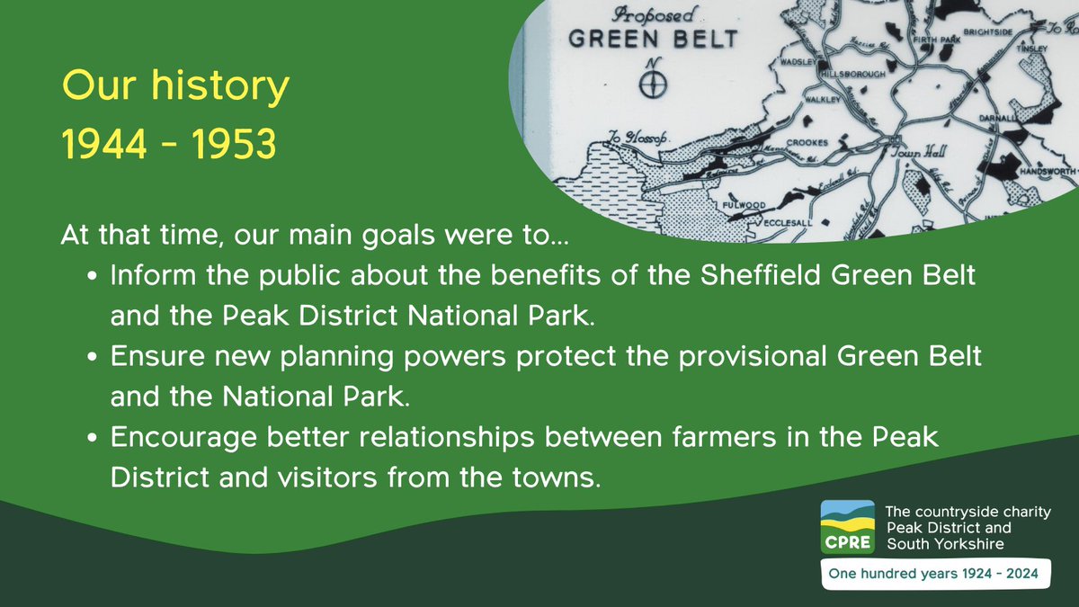 As part of our Centenary reflections, our archive project helps people learn about our work to protect the Peak District and South Yorkshire countryside over the last 100 years. Discover more about our history cprepdsy.org.uk/about-us/our-h…