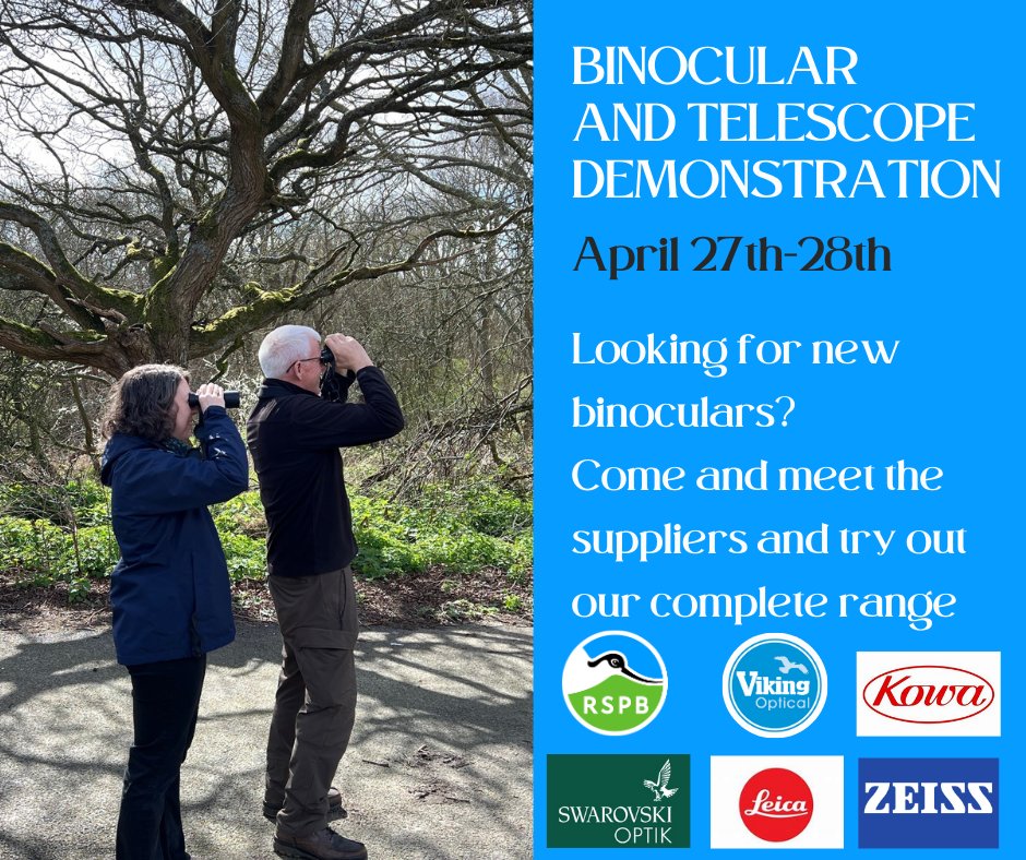 🧐 Are you looking for new binoculars, or thinking about upgrading? Come and meet our team and the suppliers to try out our complete range at our Spring Optics Demo!