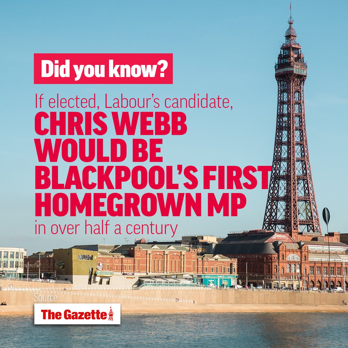 Blackpool is my home and I want to make a difference. It would be the privilege of my life to be the first homegrown MP for our town in nearly 60 years.