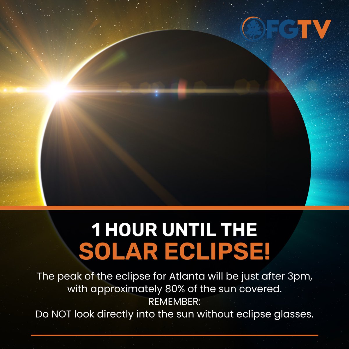 Are you ready for the #SolarEclipse? 🌔 Remember safety first! 🕶️