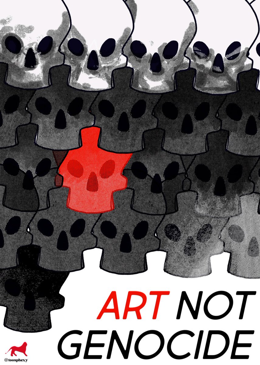 Poster for the Art Not Genocide alliance @ANG_Alliance