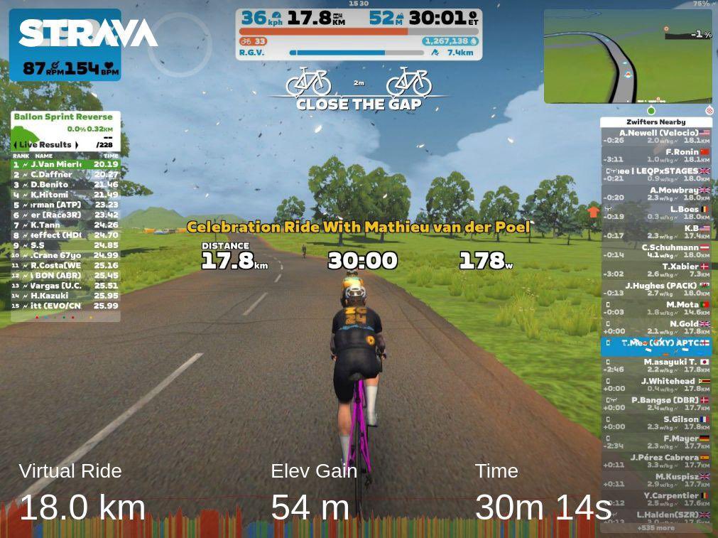 Not every day you get to ride with a World Champion (he’s way up the road if you’re looking 😜) Thanks for this @GoZwift Check out my activity on Strava. strava.app.link/ktLfVEQgDIb
