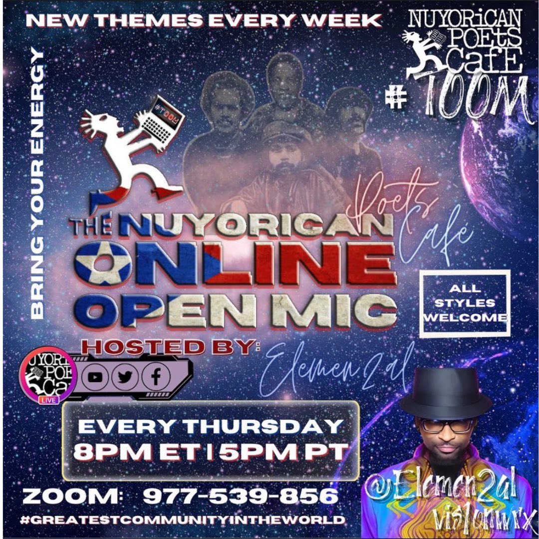 Check out our full week of events at NUYORICAN.ORG from slams to features to open mics, every month is Poetry Month.