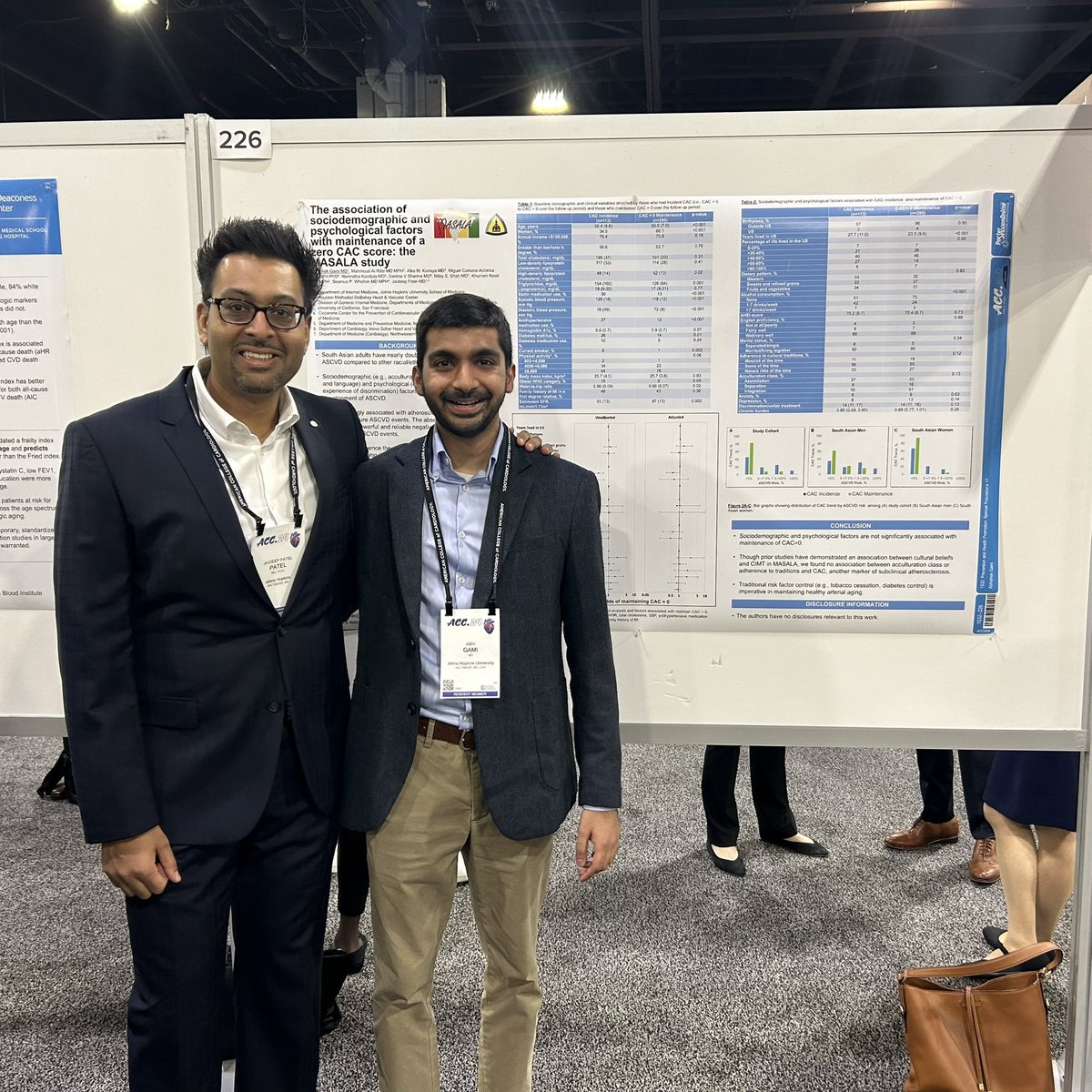 Another stellar performance @ACCinTouch by @OslerResidency @abhigami and mentor @jaideeppatelmd on anthropomorphic and demographic factors on CAC Score from the #MASALA cohort #yescct #ACC2024
