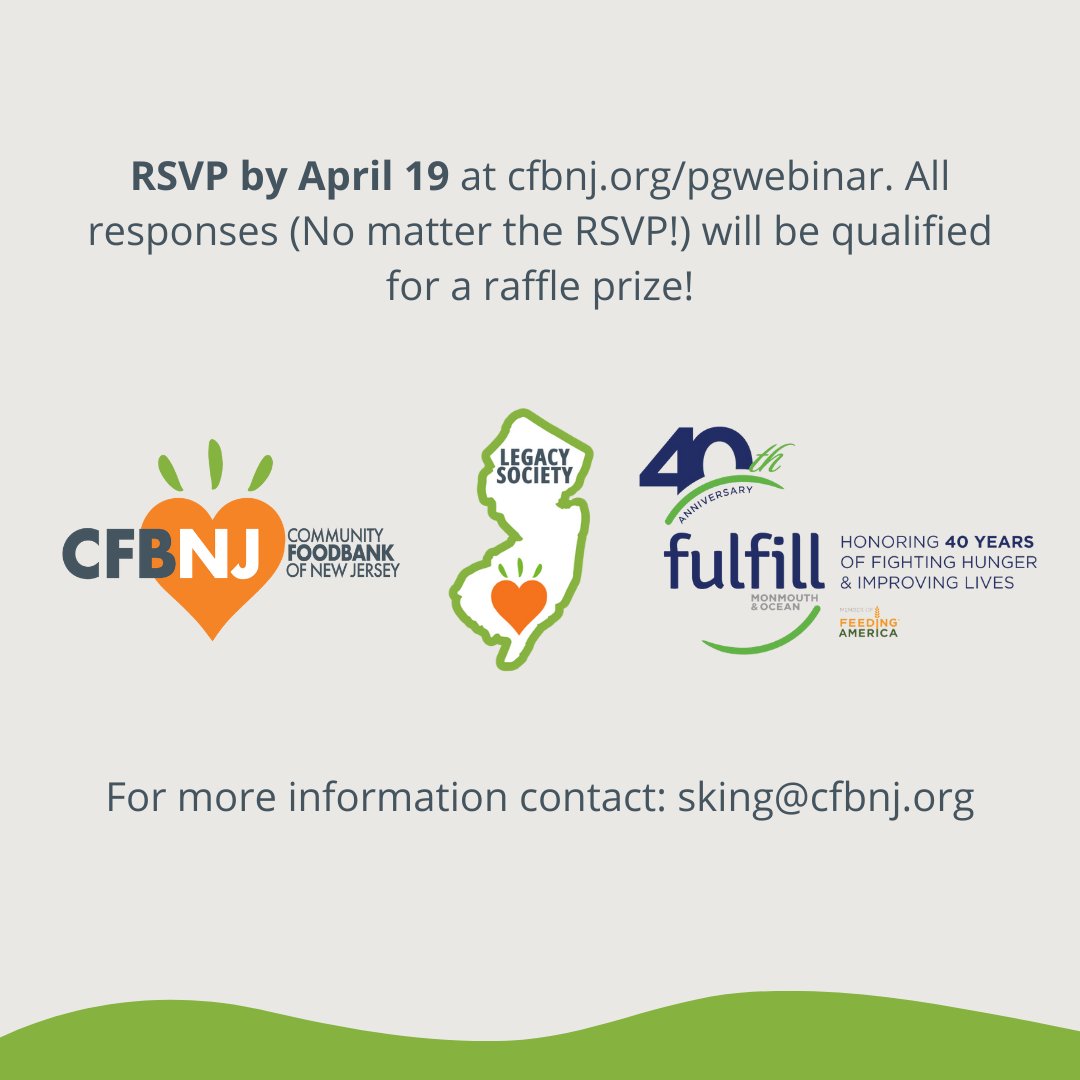 Do you know who your beneficiaries are? Join CFBNJ, in partnership with @FulfillNJ, for a FREE planned giving virtual seminar to learn how you can make a difference with your legacy. RSVP by April 19 at cfbnj.org/pgwebinar.