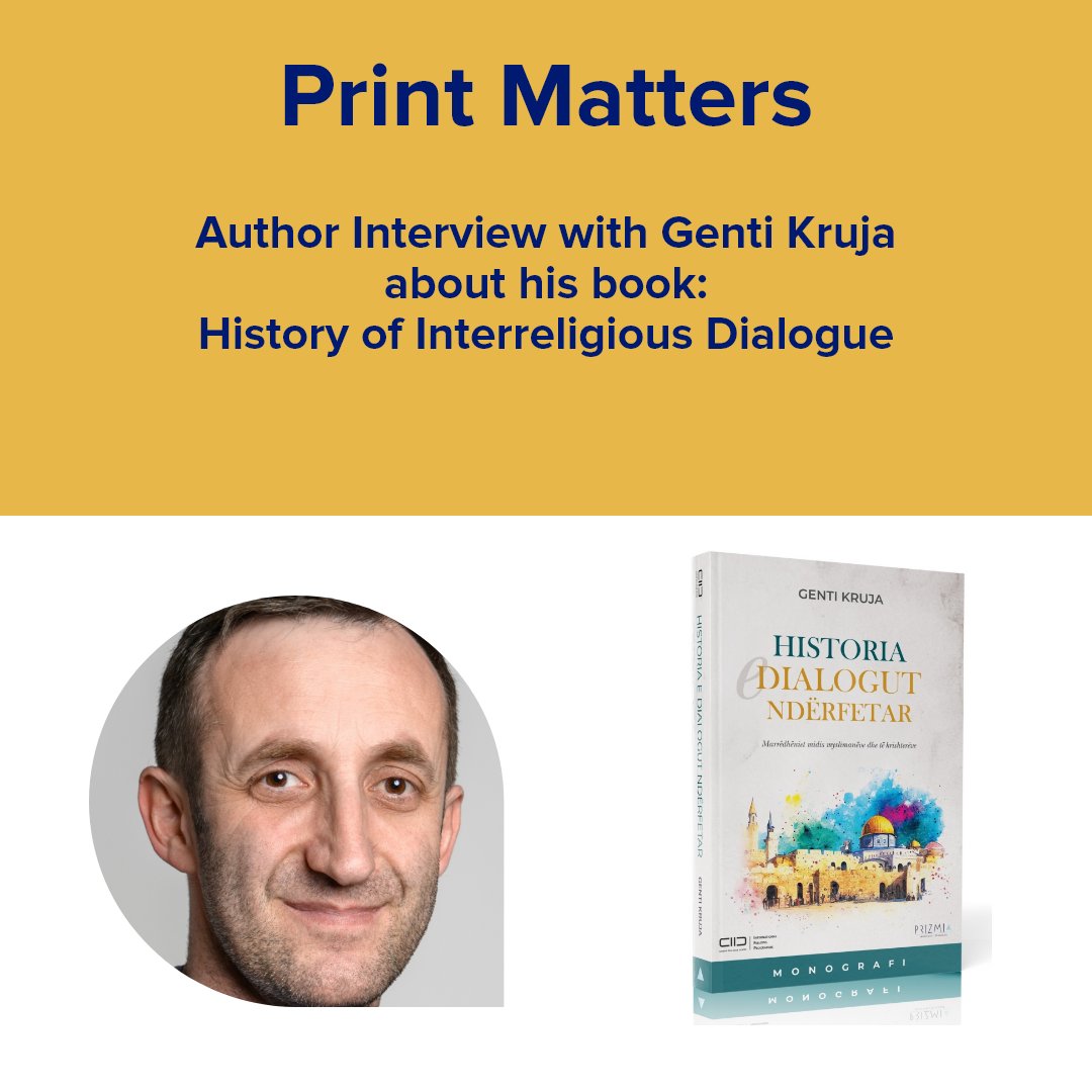 Genti Kruja: '... the call for peace is urgent and therefore dialogue is a necessity.' Read here the interview we had with him in our #printmatters series: tinyurl.com/mryvk7h6 #InterreligiousDialogue #ReligiousStudies #peace #important