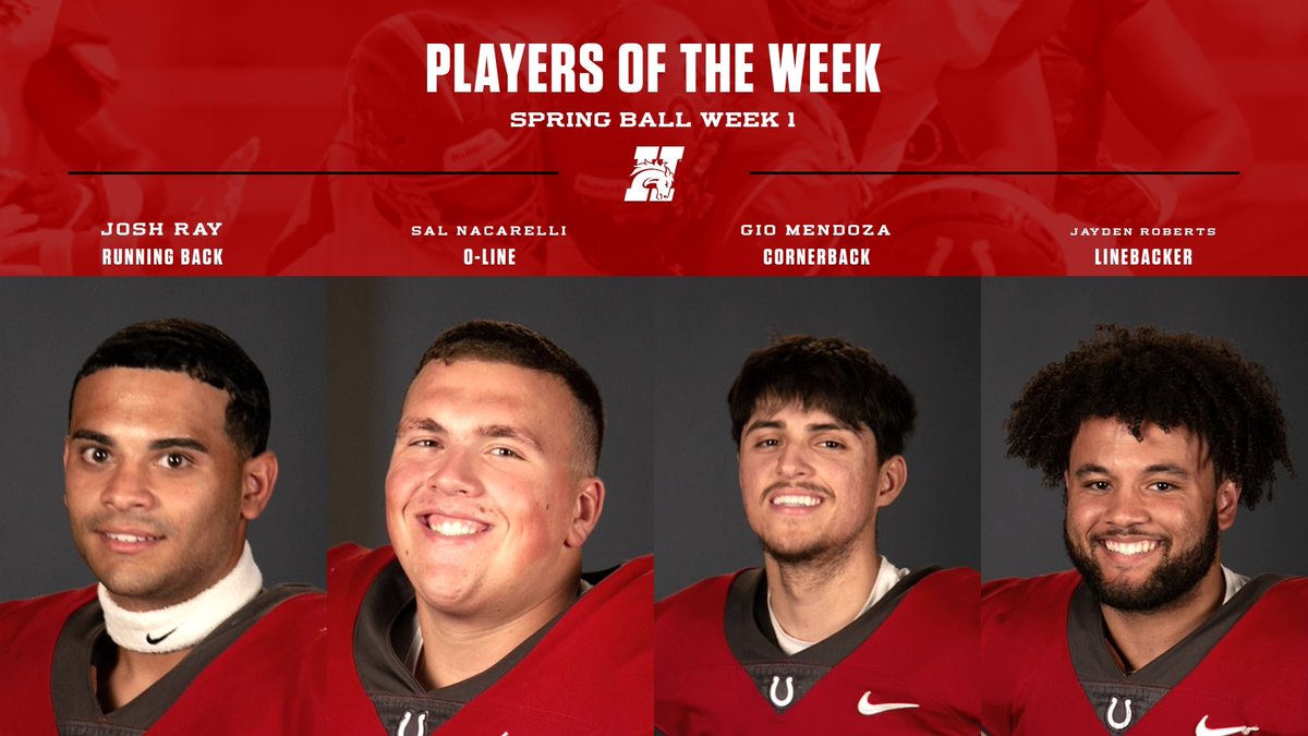 Players of the Week from week one of spring ball! Back on the turf today for week 2!